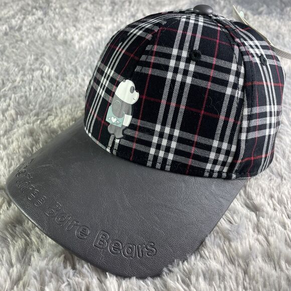We Bare Bears Hat Cap Adjustable Black Gray White Red Cartoon Network Panda - Picture 1 of 13